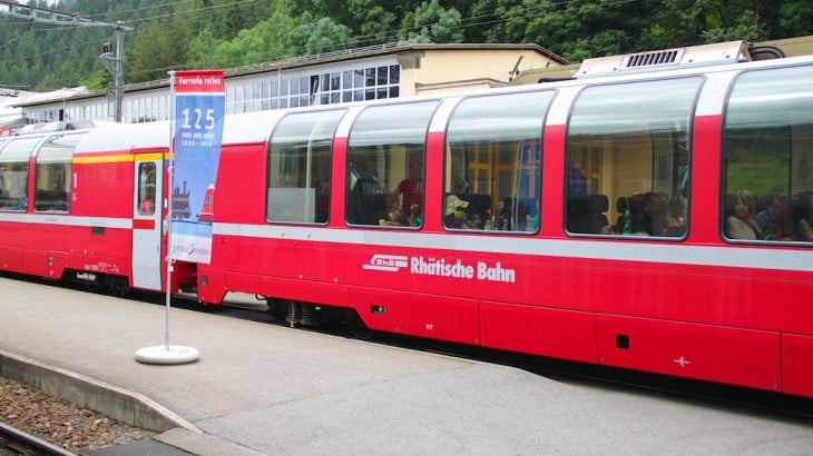 Bernina Express Train requires special reservations but otherwise normal railway tickets