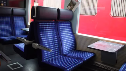 Second Class on a Rhätische Bahn Regional Train