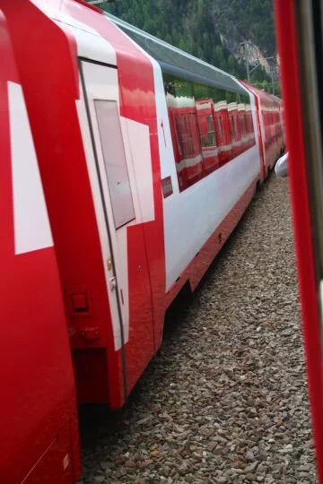 Glacier Express Train on the Albula Line