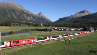 Glacier Express near St. Moritz.