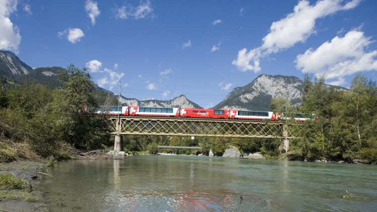 Glacier Express near Reichenau-Tamins