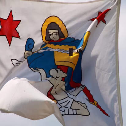 Town flag of Zillis-Reischen