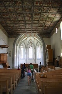 Interior of St Martin in Zillis