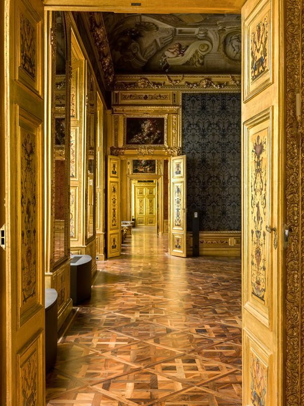 A glimpse of the Blue Room  at the Winter Palace
