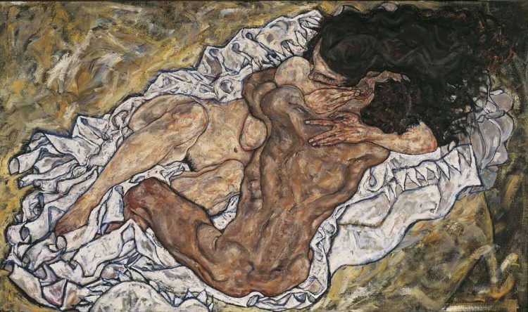 Egon Schiele, The Embrace (Lovers II), 1917