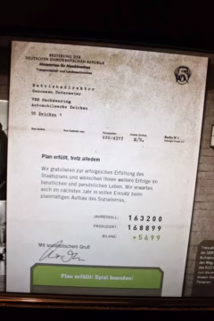 Fulfilling the plan in the DDR Museum in Berlin