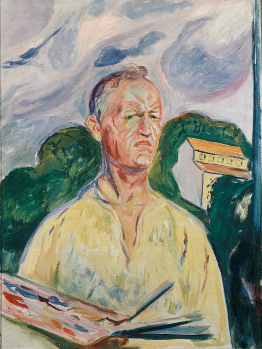 Edvard Munch, Self-Portrait with Palette, 1926. Private collection
