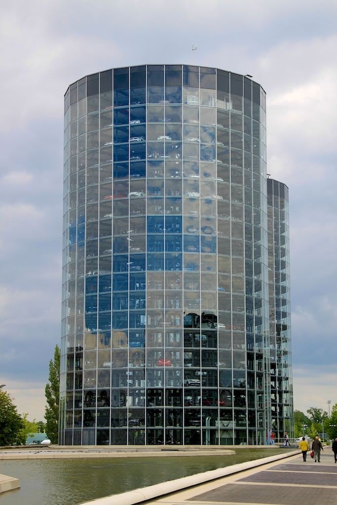 Autotürme (car towers) at Autostadt, Wolfsburg,
