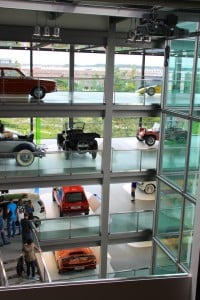 Cars in the Zeithaus museum in Autostadt, Wolfsburg.