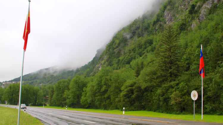 Liechtenstein can be reached by road via fast highways in Switzerland and Austria – note that both countries require a valid highway vignette to use autobahns.