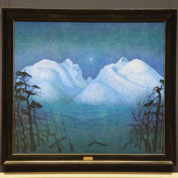 Harald Sohlberg's Winter Night in the Mountains in the National Gallery of Norway in Oslo