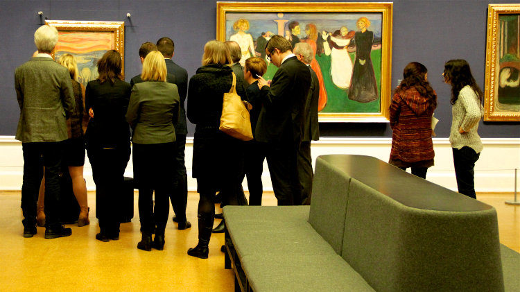Tour Group in the National Gallery of Norway in Oslo