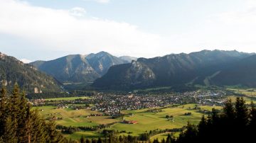 View of Oberammergau in Germany