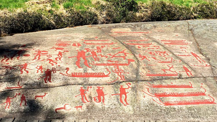 Fossum Rock Carvings Main Panel