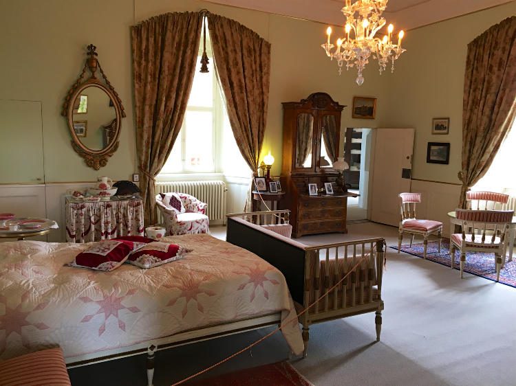 Bedroom in Egeskov Castle in Denmark
