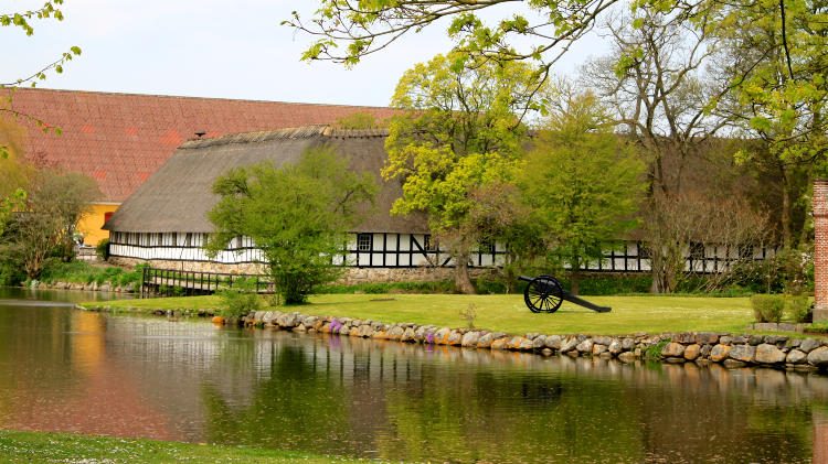 Cannon at Egeskov Castle in Denmark