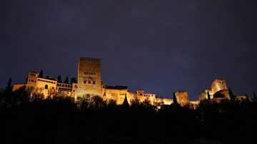 Alhambra in Granada at Night