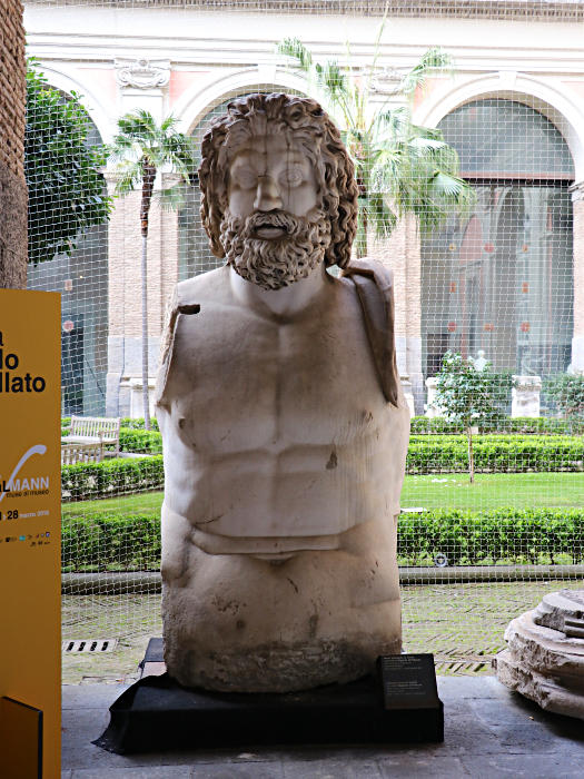 Colossal Torso of Jupiter in the National Museum of Archaeology in Naples