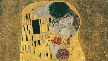 Detail of Gustav Klimt Kuss