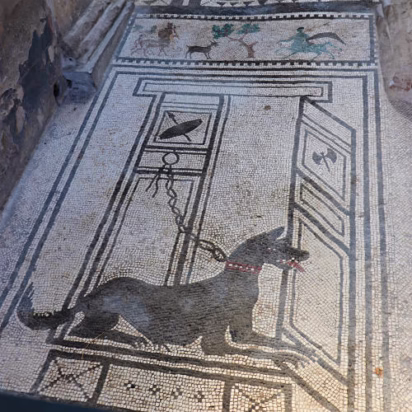 Pompeii Dog Mosaic
