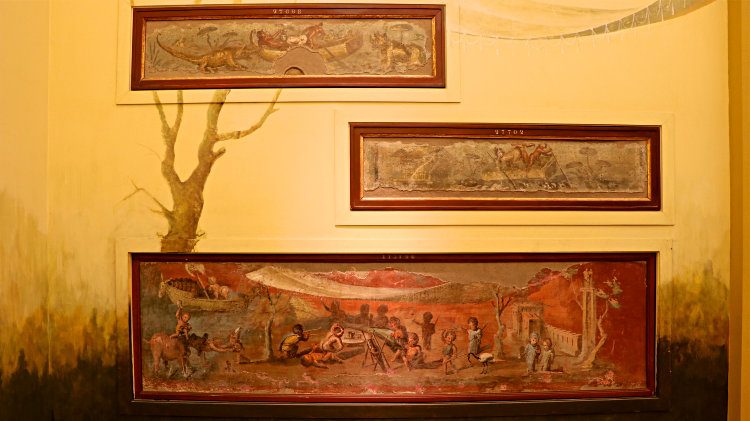 Pygmy Frescoes in the National Museum of Archaeology in Naples
