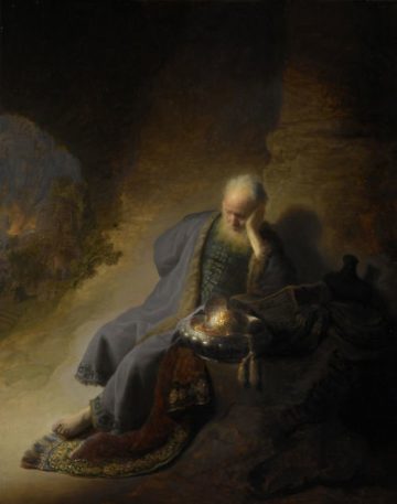 Rembrandt van Rijn, Jeremiah Lamenting the Destruction of Jerusalem, 1630.