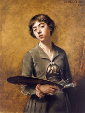 Sabine Lepsius, Selbstbildnis, 1885
