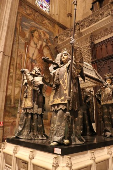 Tomb of Christopher Columbus in Seville Cathedral, Spain