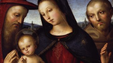 Raffael, Maria mit dem segnenden Kind und den Heiligen Hieronymus und Franziskus