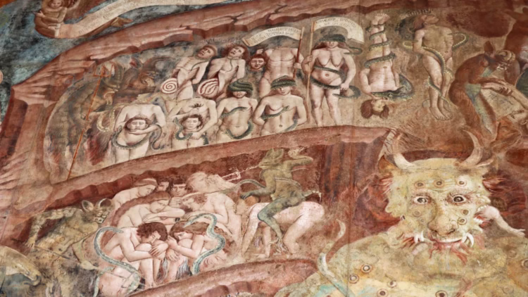 Detail from the Hell Fresco in Pisa