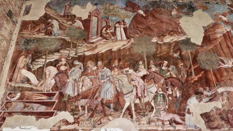 Detail of the Triumph of Death Fresco in the Camposanto in Pisa