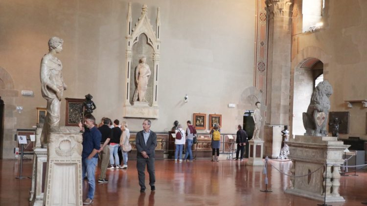 The Hall of Donatello in the Bargello Museum