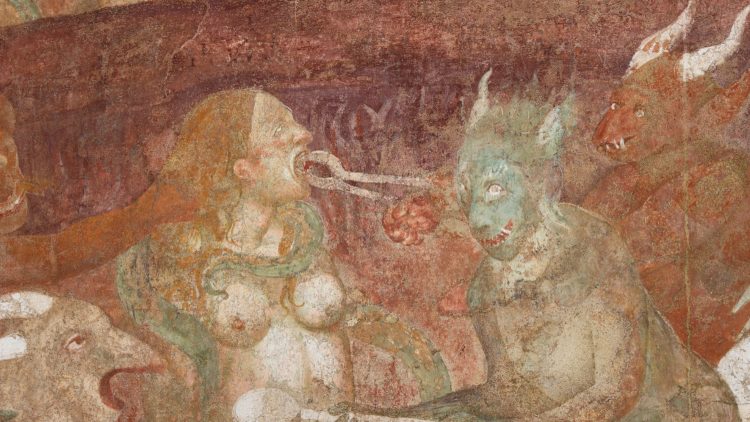 Detail from the Hell Fresco in Pisa