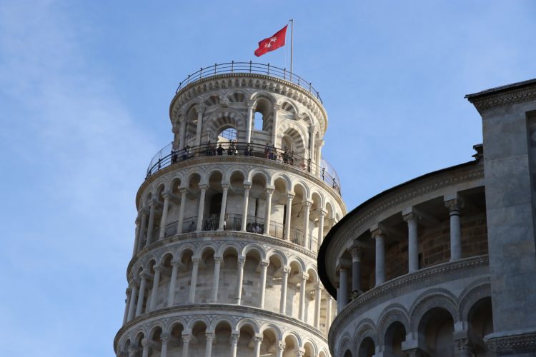 Leaning Tower and Cathedral Apse in Pisa