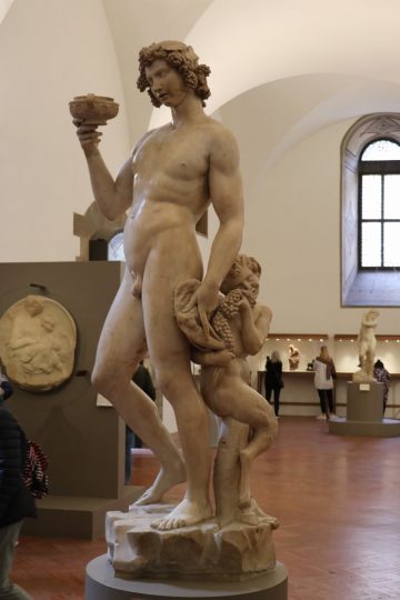 Michelangelo's Bacchus in the Bargello Museum of Sculptures in Florence
