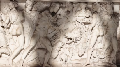 Roman Sarcophagus in the Camposanto Cemetery in Pisa