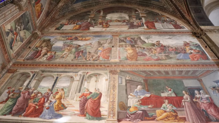 Details from the Life of John the Baptist Tornabuoni Chapel in Santa Maria Novella in Florence