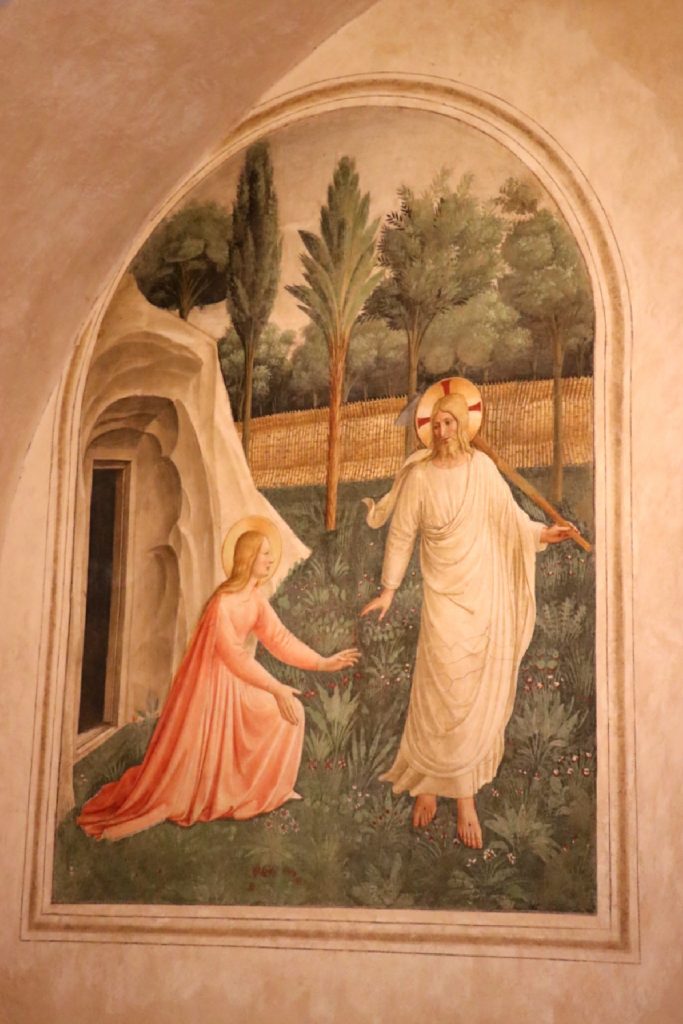 Touch Me Not Fresco by Fra Angelico in a monk's cell in the Convent of San Marco in Florence