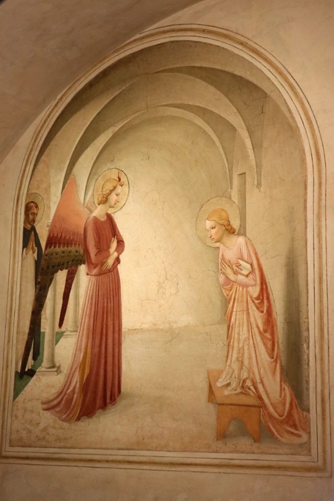 Cell 3: Annunciation Fresco by Fra Angelico in a monk's cell in the Convent of San Marco in Florence