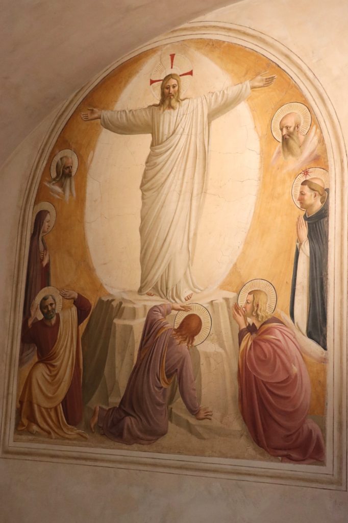 Cell 6: Transfiguration Fresco by Fra Angelico in a monk's cell in the Convent of San Marco in Florence