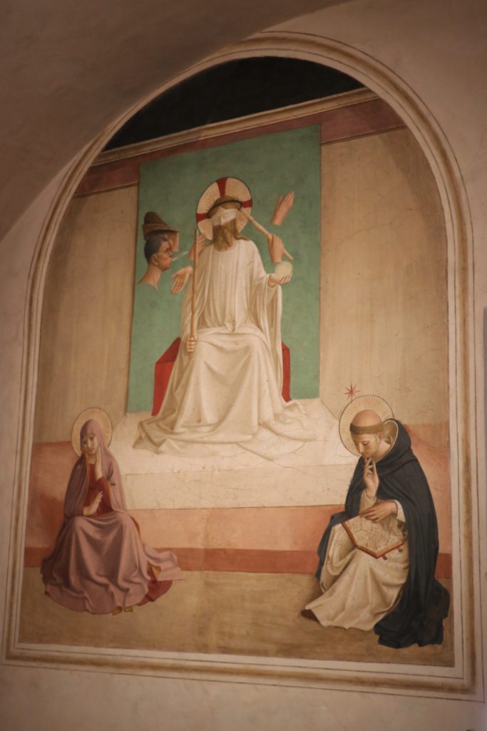 Cell 7: Christ Mocked Fresco by Fra Angelico in a monk's cell in the Convent of San Marco in Florence