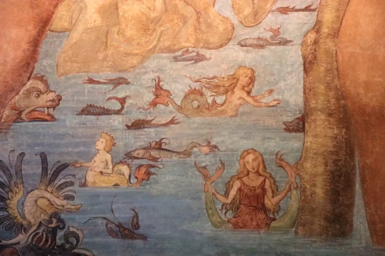 Detail from the St Christopher Painting in the Herrgottskirche in Creglingen