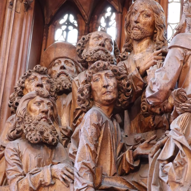 Detail of the disciples on the Holy Blood Altar