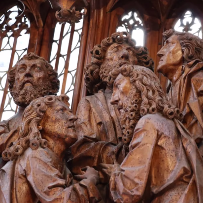Detail of the disciples on the Holy Blood Altar