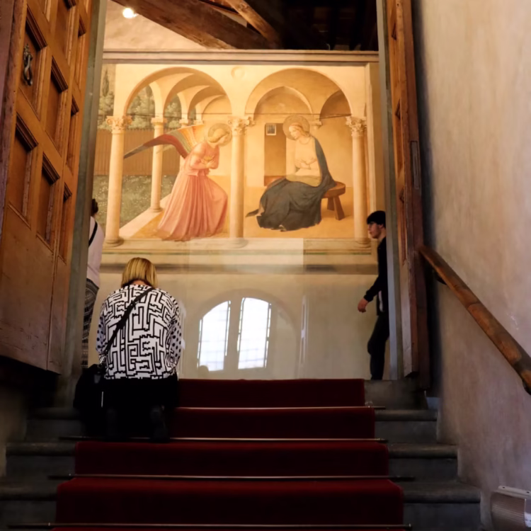 Prayer at the Annunciation Fresco by Fra Angelico