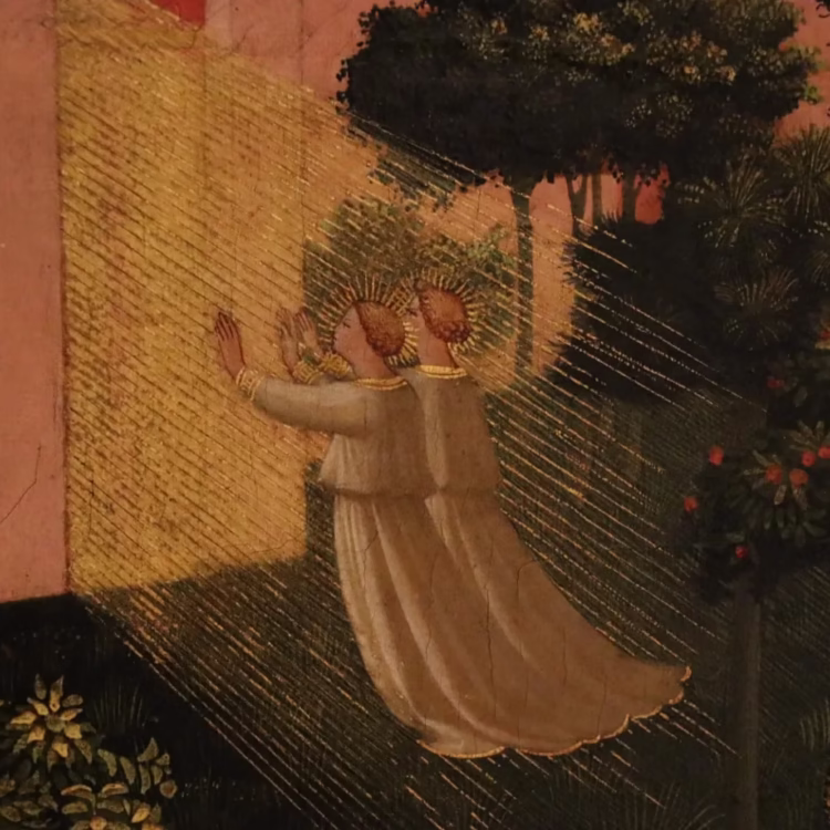 Doors of Heaven Detail from Last Judgement by Fra Angelico in the San Marco Museum in Florence