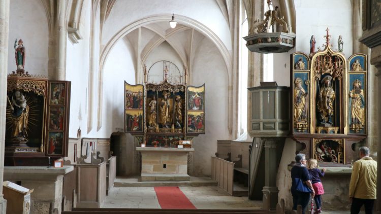 Altars of the St Wolfgangskirche in Rothenburg ob der Tauber