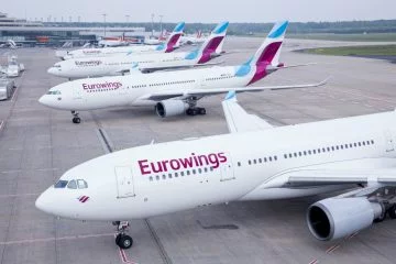 Eurowings Planes - the second largest airline in Germany