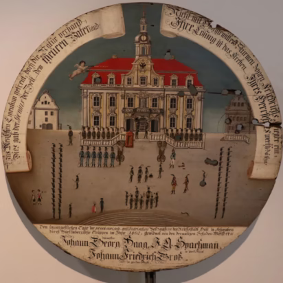 1802 Schuetzenscheibe in the Hällisch-Fränkisches Museum in Schwäbisch Hall