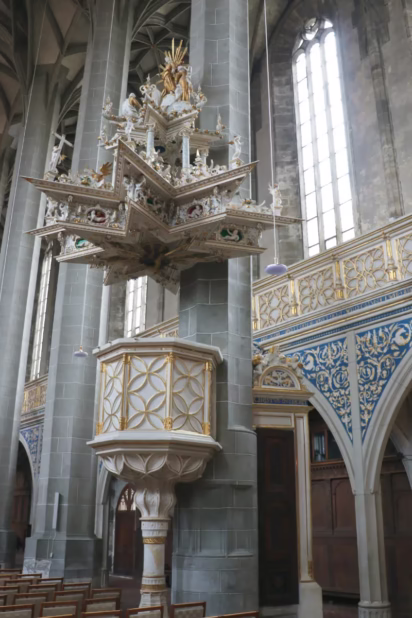 Pulpit in the Marktkirche in Halle